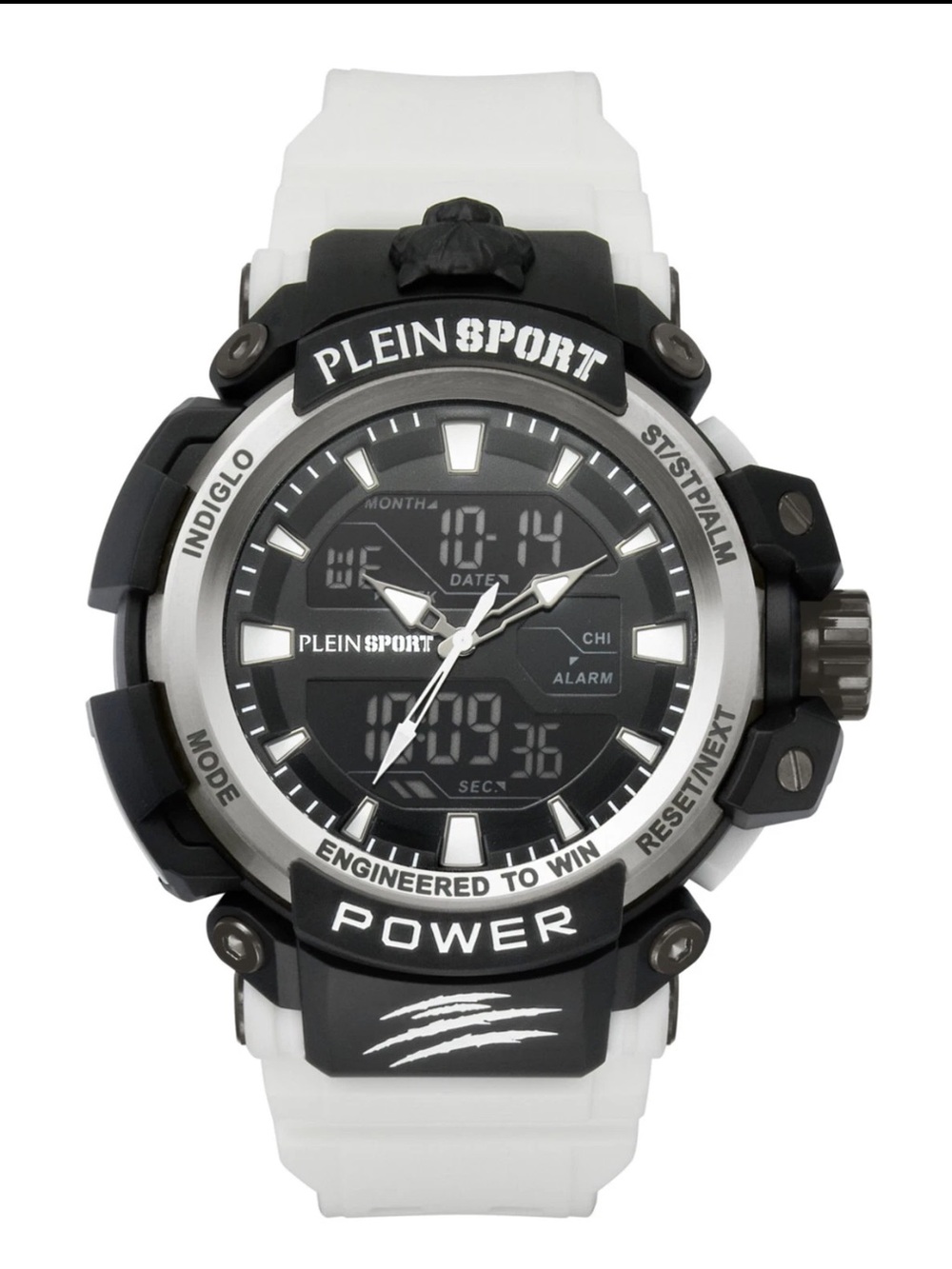 Plein Sport Men's Watch Analogue Digital Quartz Combat Silicone 50 mm